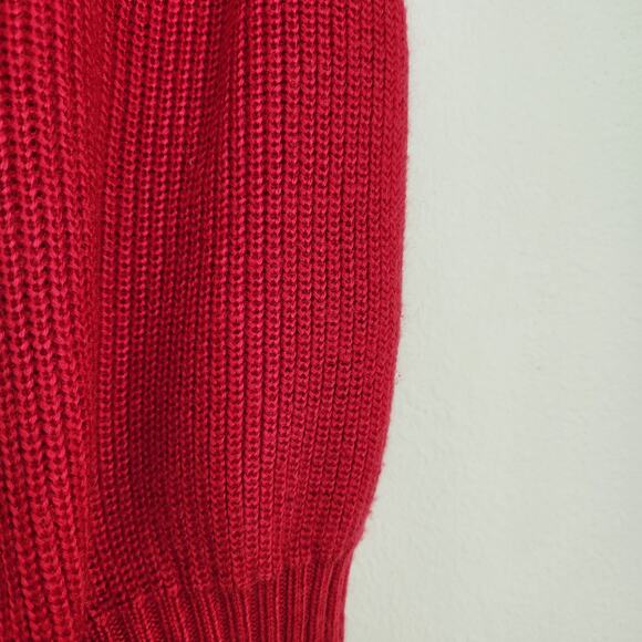 Vintage Red V-Neckline Sleeveless Knit Wrap Top M - Picture 8 of 9